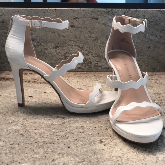 White Strappy Heels - Picture 2 of 6